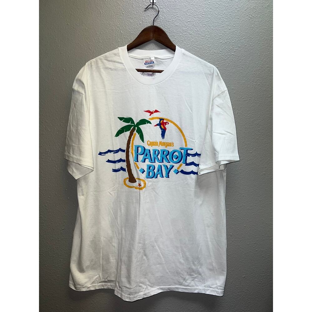 Vintage Captain Morgan Shirt Parroy Bay Alcohol Liquor Graphic 90s 1990s Tee XL
